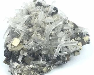 Small Porcupine Quartz Crystals w/ Pyrite