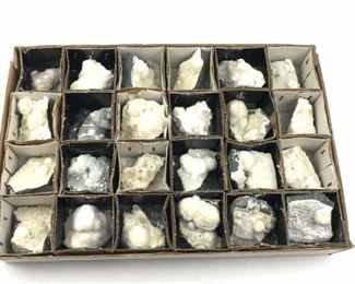 Case of Okenite Crystals, Bombay India
