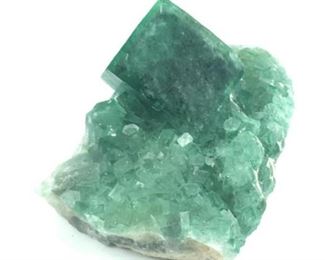 Bright Deep Green Fluorite Crystal, China