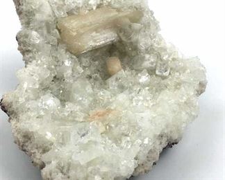 Apophyllite Crystal w/ Peach Stilbite India