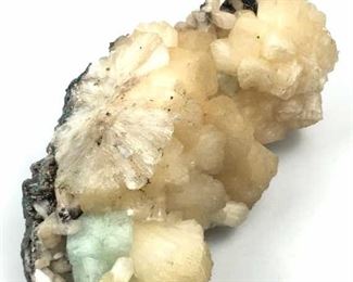 Peach Stilbite Cluster w/ Green Apophyllite