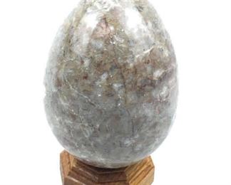 Jasper Stone Egg w/ Stand