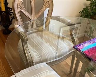 Oval Glass Table and chairs