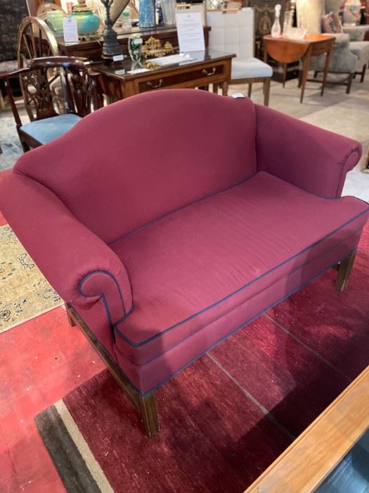 Burgundy Classic Love Seat