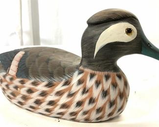 Hand Painted Wooden Duck Decoy
