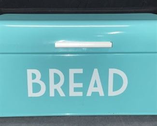Vintage Tiffany Blue Metal Bread Box
