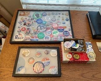 Presidential election buttons and posters (not shown)