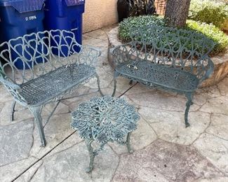 3-piece wrought iron furniture set