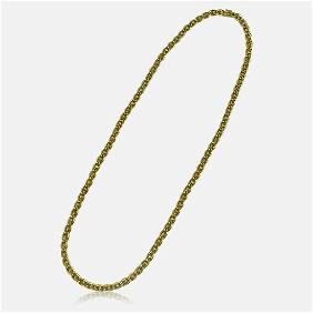 Fine 18K Yellow Gold 39.5" Ball Link Chain Bohemian Opera Necklace