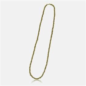 Fine 18K Yellow Gold 32" Byzantine Chain Necklace