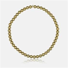 Fine 14K Gold 15.5" Gold Bead Necklace