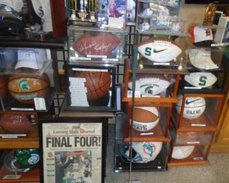 SIGNED FOOTBALLS CAPS ETC