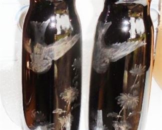 BLACK AMYTHIST VASES