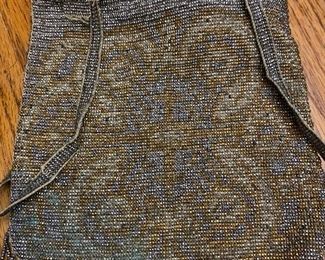 GORGEOUS VICTORIAN METAL BEADED BAG