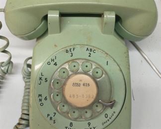 Mid century rotary phones.