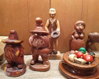 1950s Hand carved figures done by local artist.