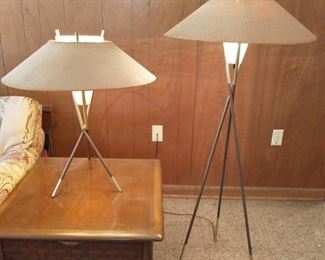 1950s Gerald Thurston mid century lamps.