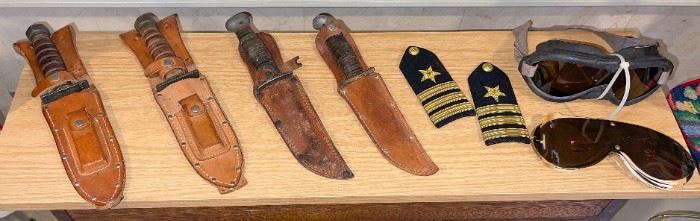 US Navy WWII & Vietnam Trenching Knives