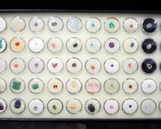 Loose Gemstones, Believed To Be Sapphire, Amethyst, Emerald, Aquamarine, Quartz, And More, Various Cuts And Sizes, Contents Of Tray