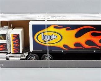 Nylint Freightliner Bandag Pressed Metal Conventional Cab 18-Wheeler, 24.5" Long, In Box