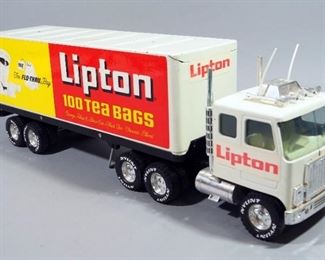 Nylint GMC Lipton Tea Pressed Metal Cabover 18-Wheeler, 21.25" Long