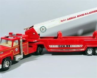 Nylint Aerial Hook And Ladder Fire Truck With Ford Conventional Cab, Ladder Raises, 34" Long