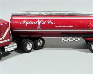Nylint GMC Nylint Oil Co Pressed Metal Cabover 18-Wheeler Tanker, 21.5" Long