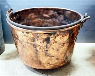 Copper Kettle, 17" H x 22.5" Dia