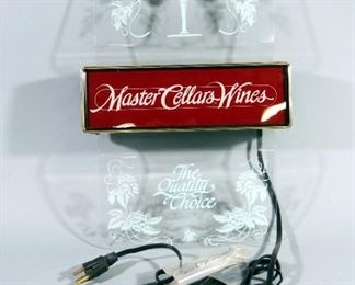 Master Cellars Wines Illuminated Sign, Powers On
