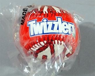 Twizzler Promotional Baseballs, Qty 10, And Display Case That Holds 30 Balls