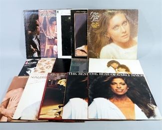 Vinyl LP Collection, Includes Olivia Newton John, Linda Ronstadt, Carly Simon, Rita Coolidge, Barbra Streisand, And Carole King, Total Qty 15