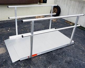 EZ-Access Gateway Aluminum Ramp With Rails, Accommodates Up To 36" W Wheel Base, 72" Long, Rails Are 36" H