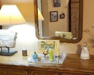 Triple dresser and mirror in Thomasville bedroom set