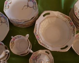 Fairmont 4275 floral swag pattern. 72 PC set of fine Bavarian China, including serving pieces