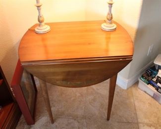 L Hitchcock Drop Leaf table with stenciled markings, Excellent condition
