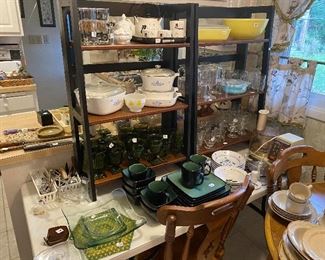 Corning ware, Pyrex , stemware and kitchenware