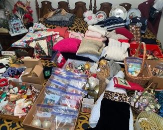 Holiday sweaters and decor all in one spot!