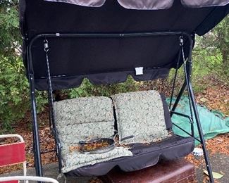 Comfy swing with canopy -yes, spring will come again!