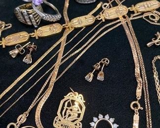 Super assortment of silver and gold jewelry