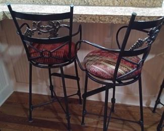 Wrought iron bar stools
