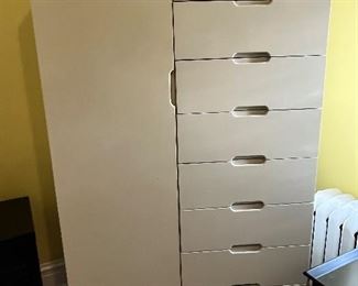 Storage cabinet with shelving and drawers....