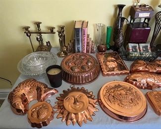 Copper molds and decor......