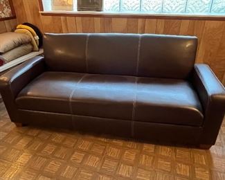 Leather couch with storage!!