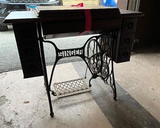 Antique singer treadle sewing machine 