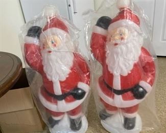Large Blow Mold Santas