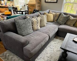 Sectional sofa great neutral grey