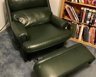 Green Leather Recliner 