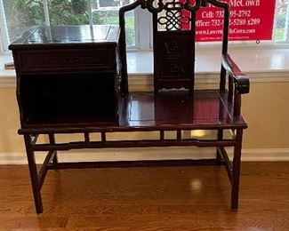 Rosewood Phone chair/table $125