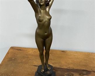 Claire Jeanne Robertine Colinet Bronze Sculpture, Signed, highly detailed including the patina.