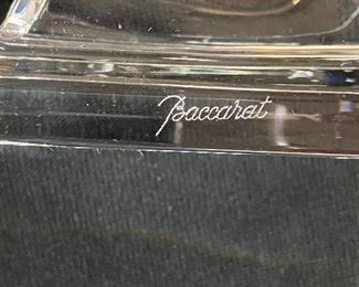 Etched "Baccarat" signature 
